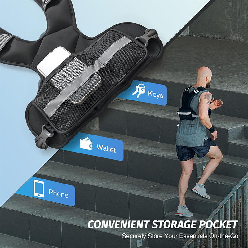 Chaleco Lastrado de Entrenamiento con Peso Ajustable (5, 10 y 15 kg)