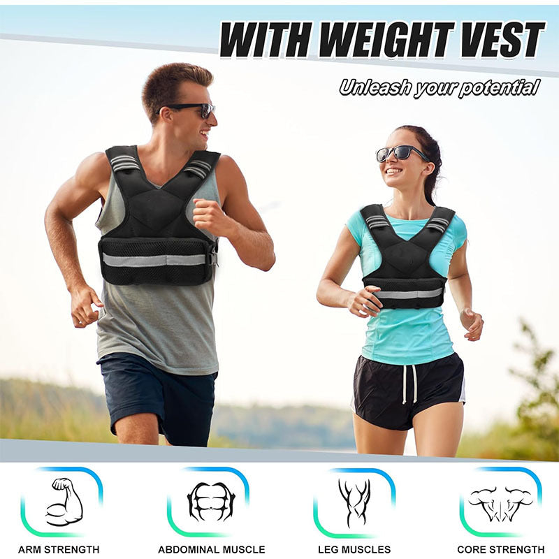 Chaleco Lastrado de Entrenamiento con Peso Ajustable (5, 10 y 15 kg)