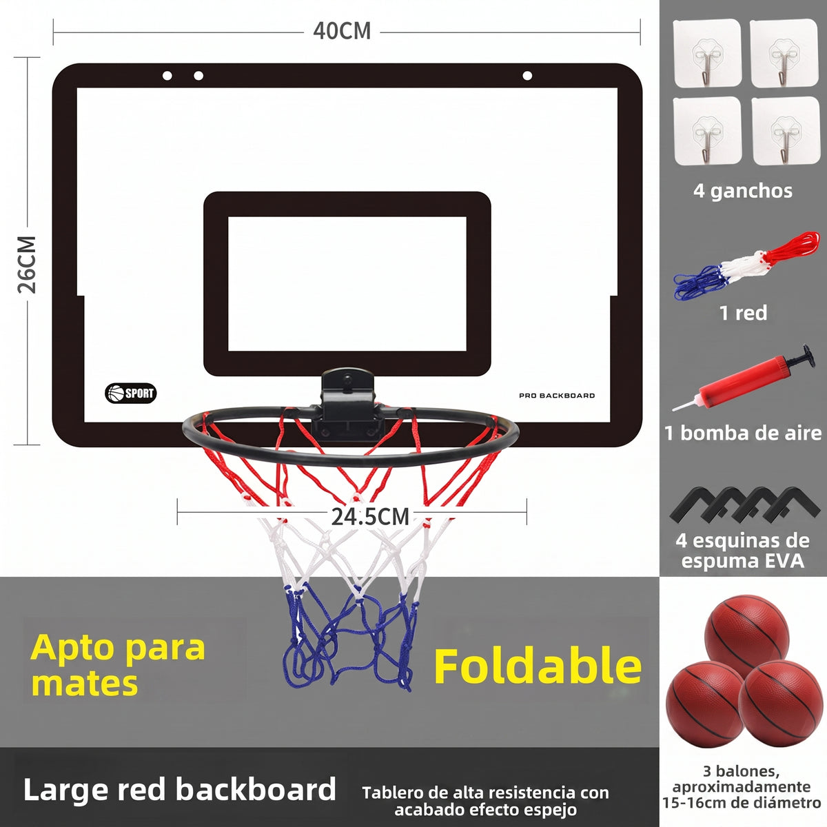 Mini Canasta de Baloncesto Sheutsoul – foto principal